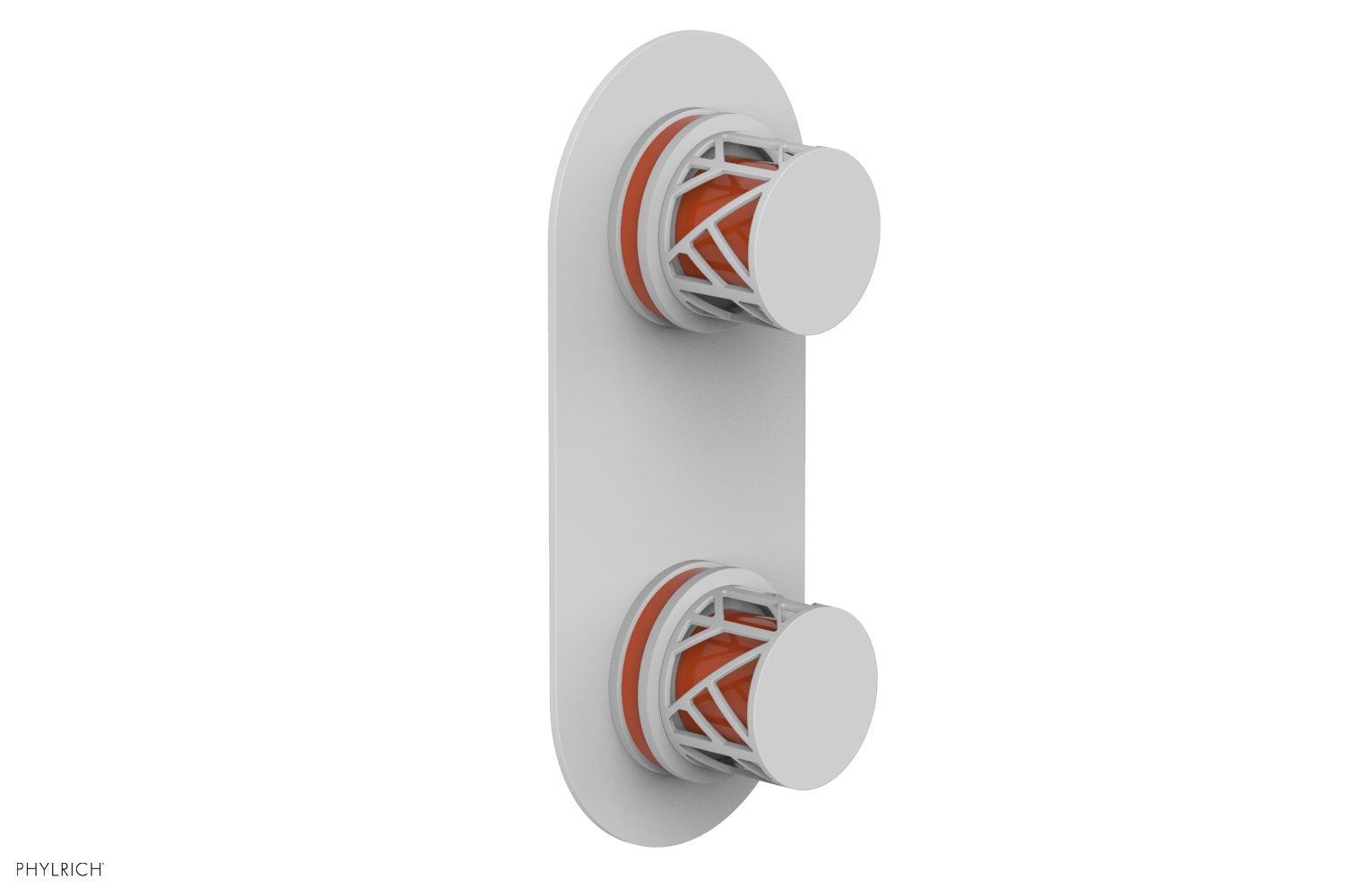 Phylrich JOLIE Thermostatic Valve with Volume Control or Diverter with "Orange" Accents