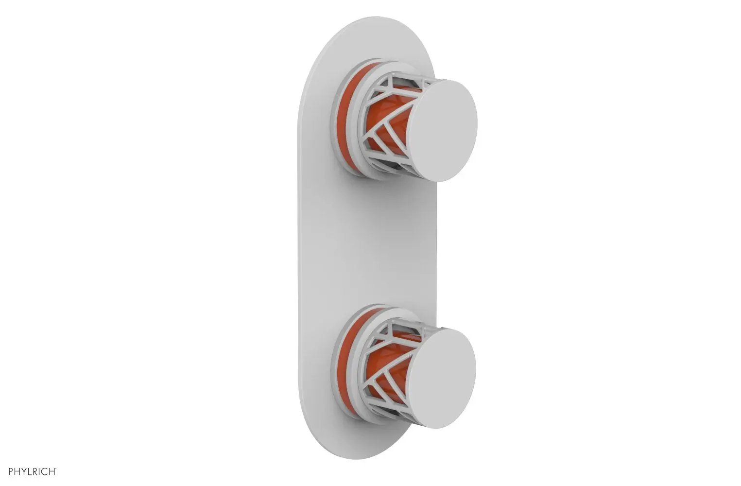 Phylrich JOLIE Thermostatic Valve with Volume Control or Diverter with "Orange" Accents by Phylrich