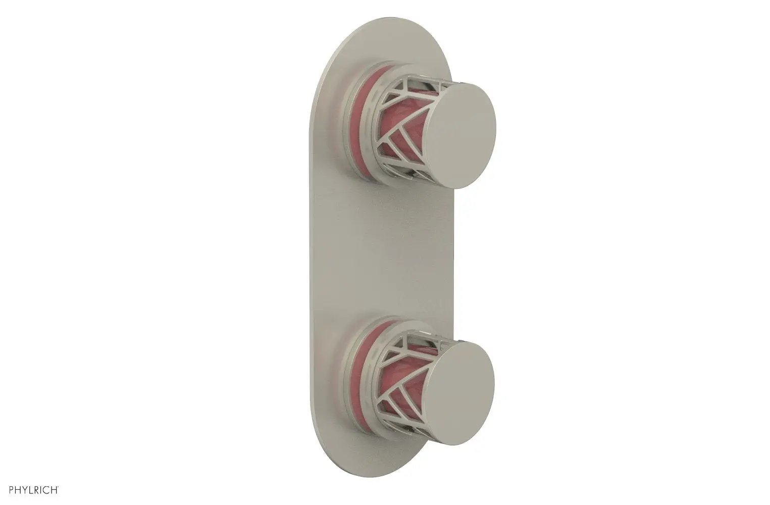 Phylrich JOLIE Thermostatic Valve with Volume Control or Diverter with "Pink" Accents by Phylrich