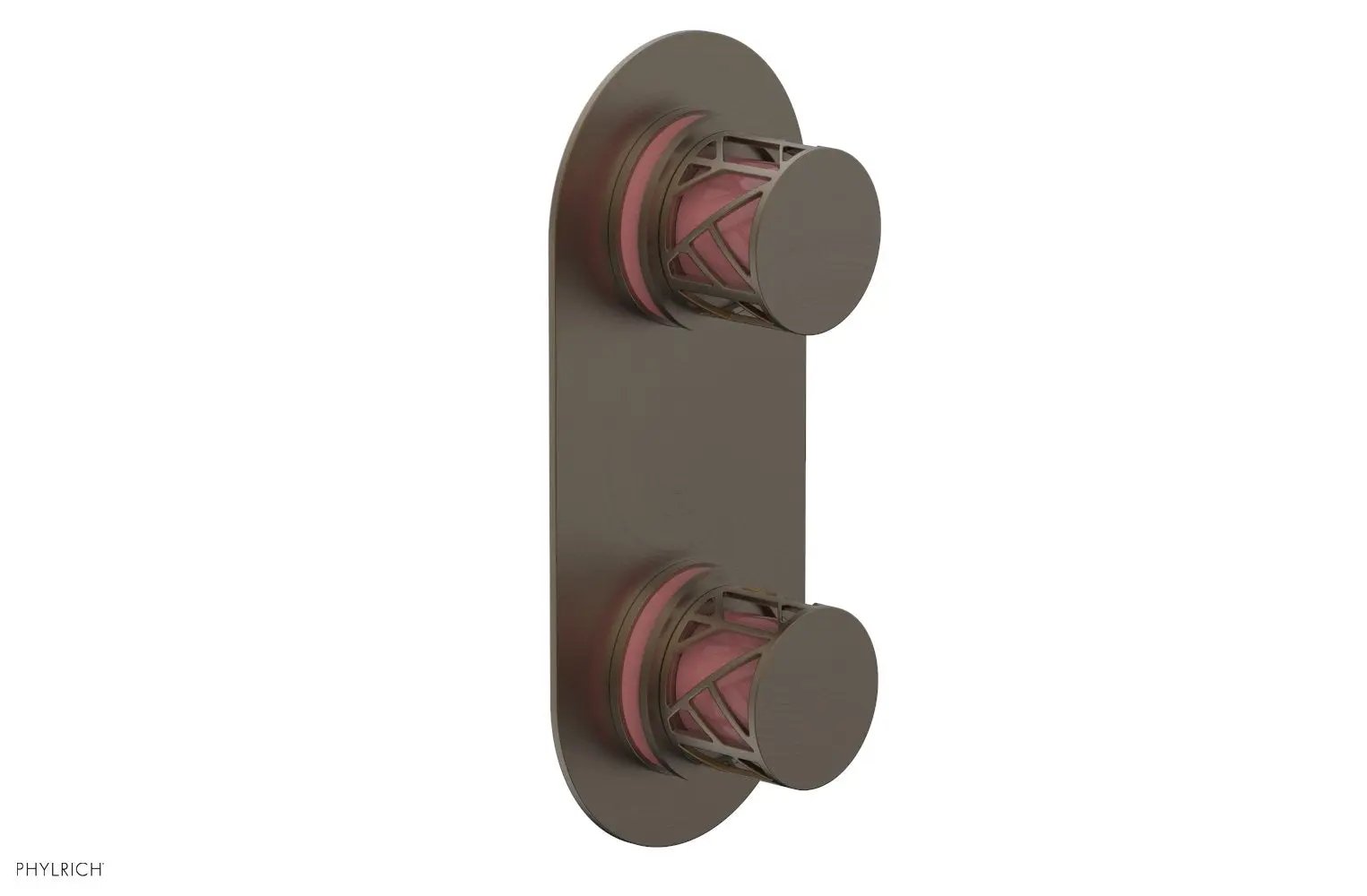 Phylrich JOLIE Thermostatic Valve with Volume Control or Diverter with "Pink" Accents by Phylrich