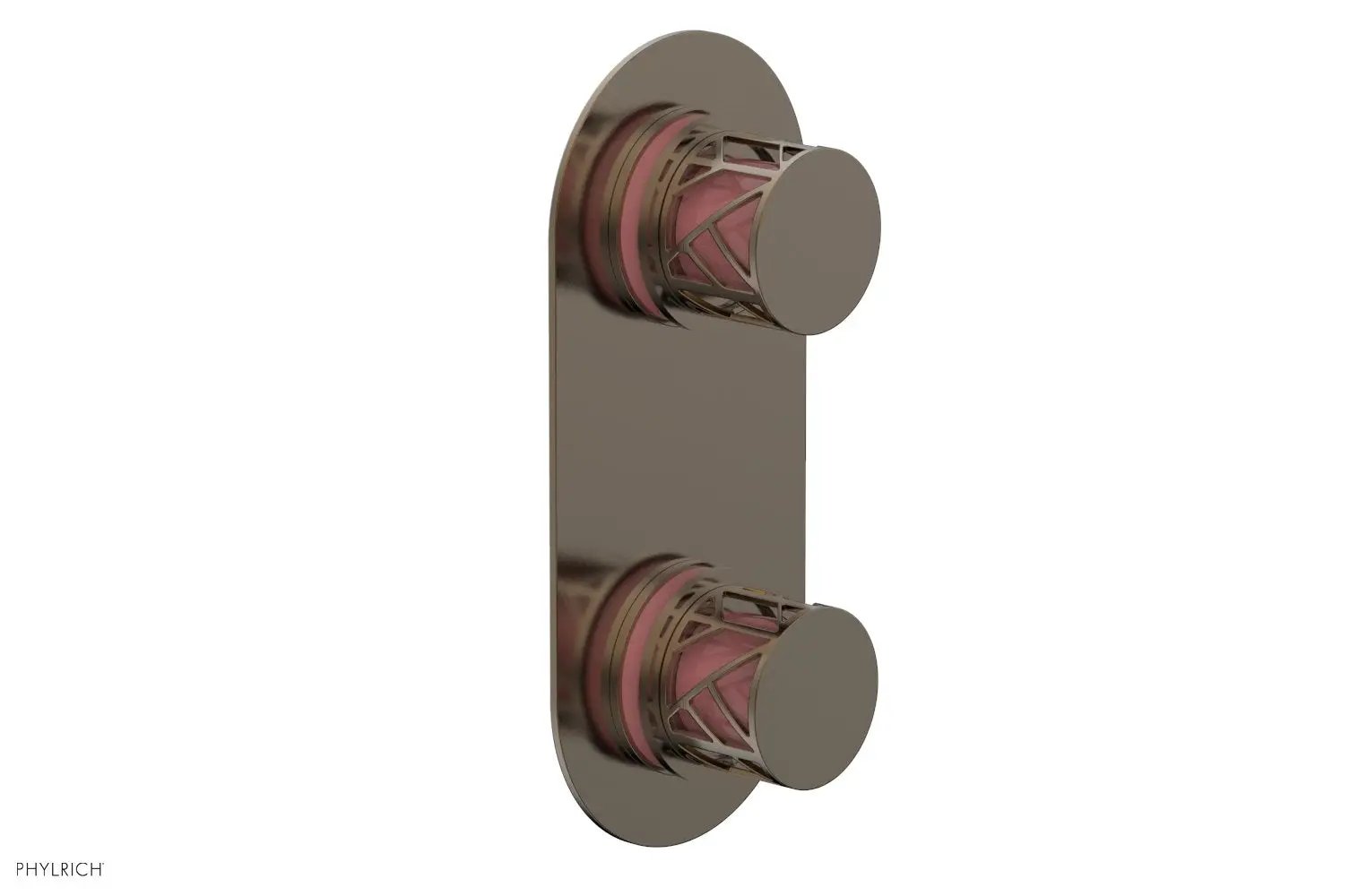 Phylrich JOLIE Thermostatic Valve with Volume Control or Diverter with "Pink" Accents by Phylrich
