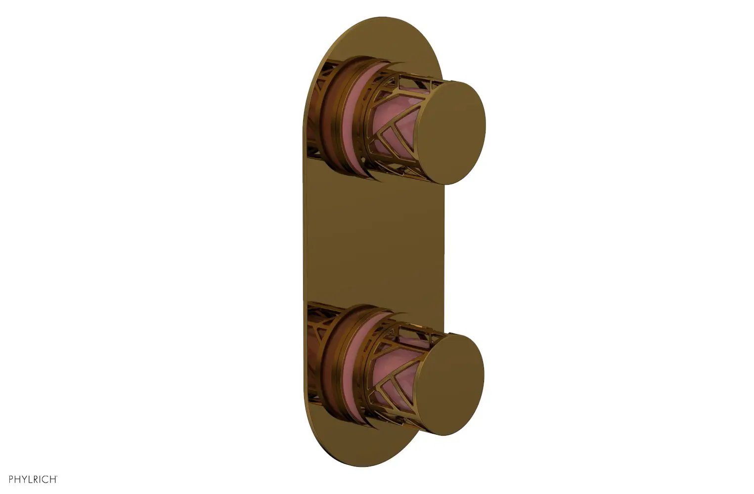Phylrich JOLIE Thermostatic Valve with Volume Control or Diverter with "Pink" Accents by Phylrich