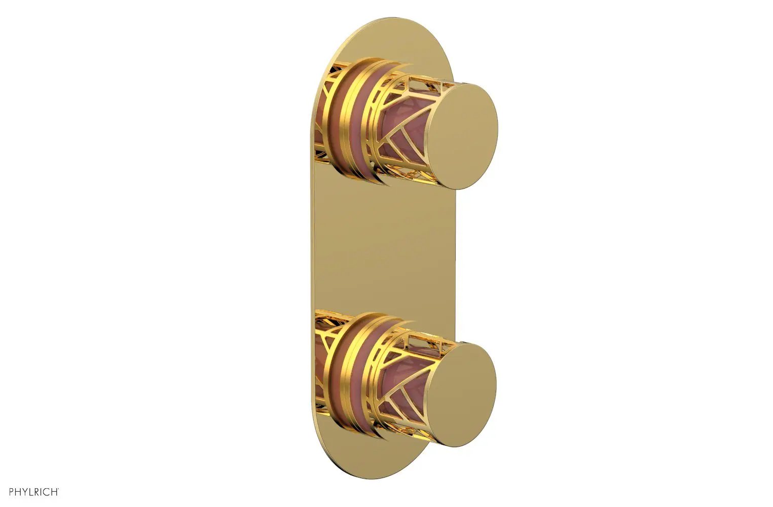 Phylrich JOLIE Thermostatic Valve with Volume Control or Diverter with "Pink" Accents by Phylrich