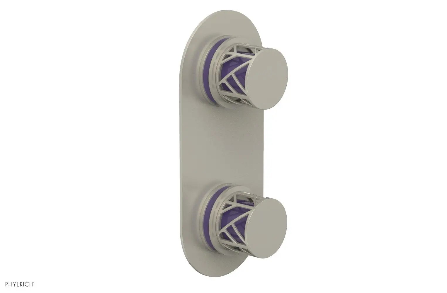 Phylrich JOLIE Thermostatic Valve with Volume Control or Diverter with "Purple" Accents by Phylrich