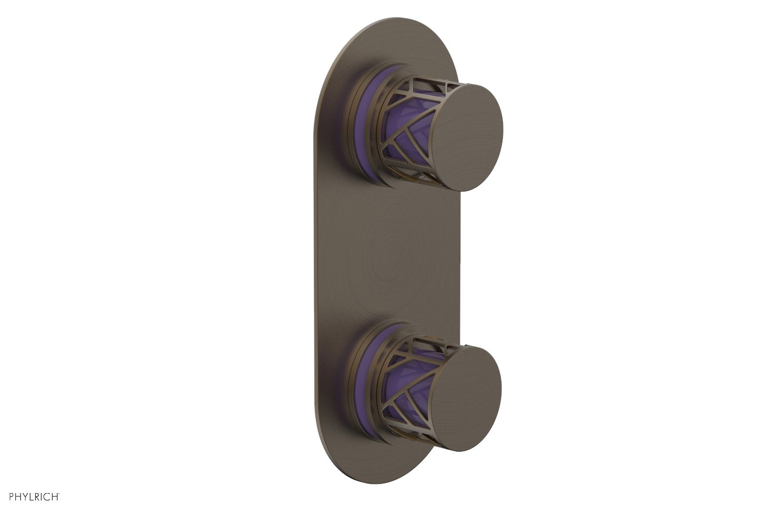Phylrich JOLIE Thermostatic Valve with Volume Control or Diverter with "Purple" Accents