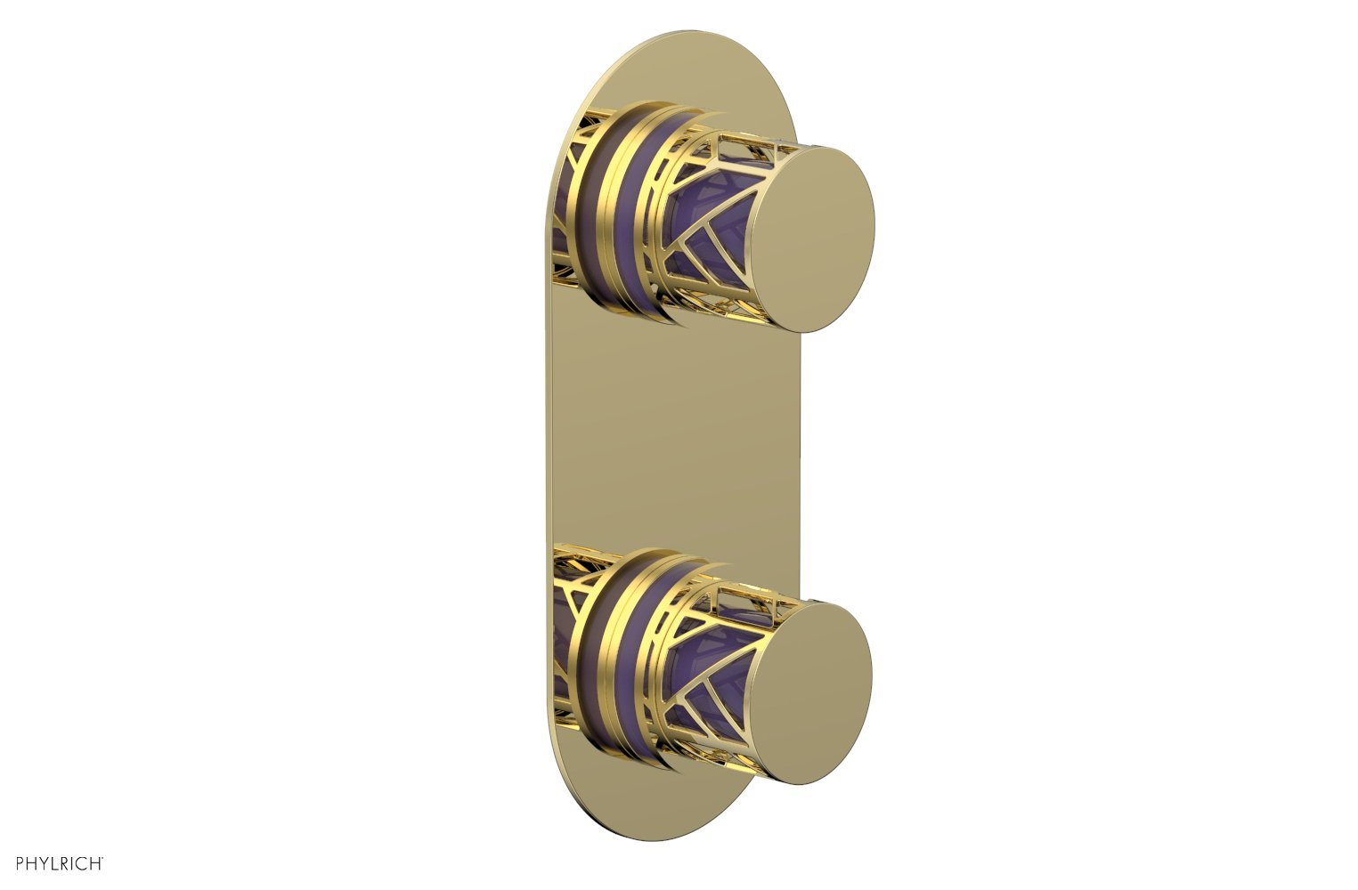 Phylrich JOLIE Thermostatic Valve with Volume Control or Diverter with "Purple" Accents