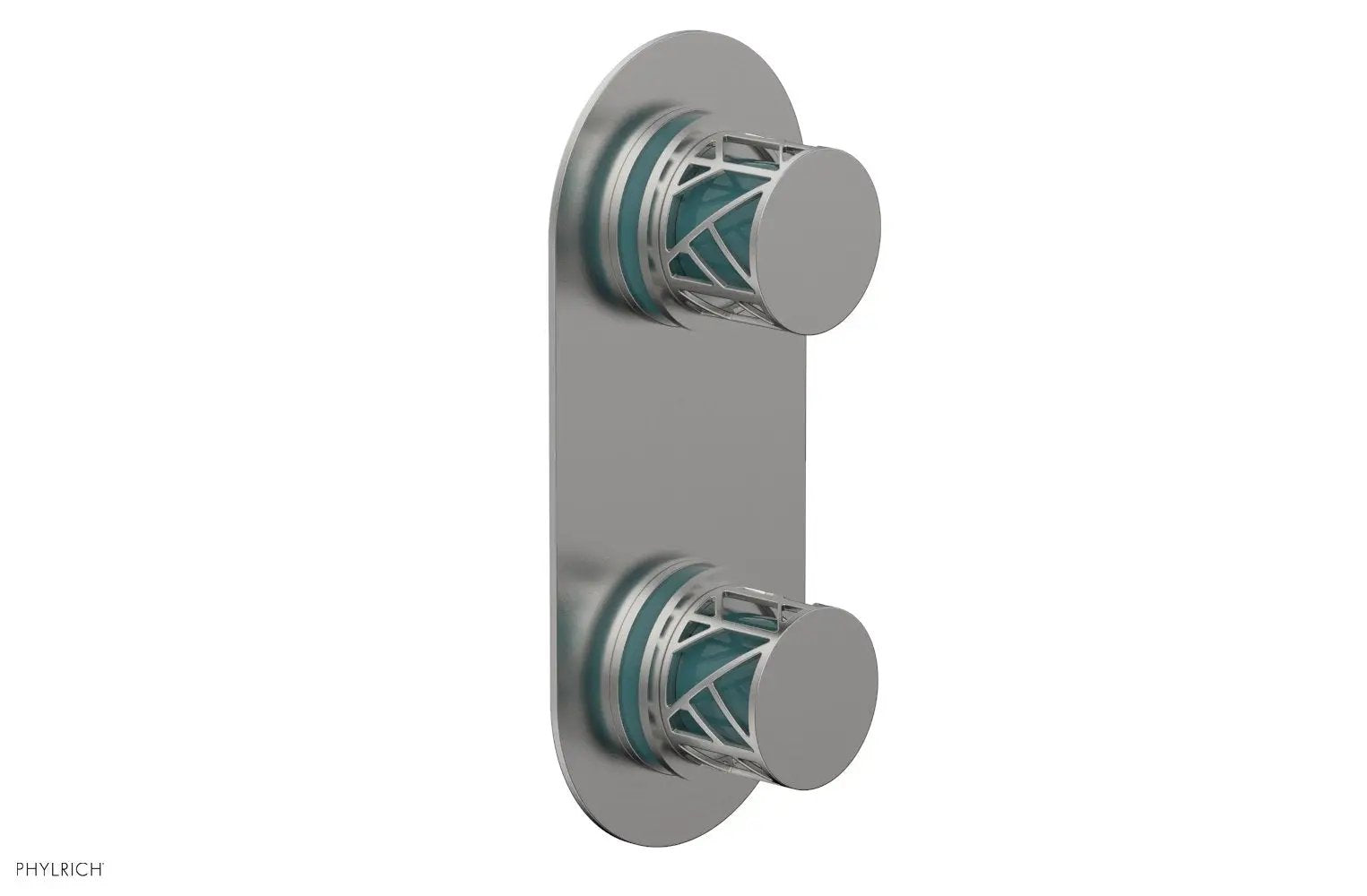 Phylrich JOLIE Thermostatic Valve with Volume Control or Diverter with "Turquoise" Accents by Phylrich