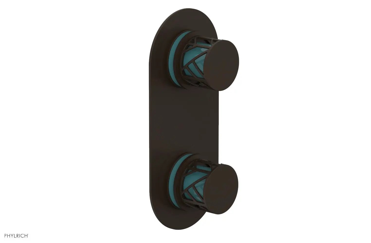Phylrich JOLIE Thermostatic Valve with Volume Control or Diverter with "Turquoise" Accents by Phylrich