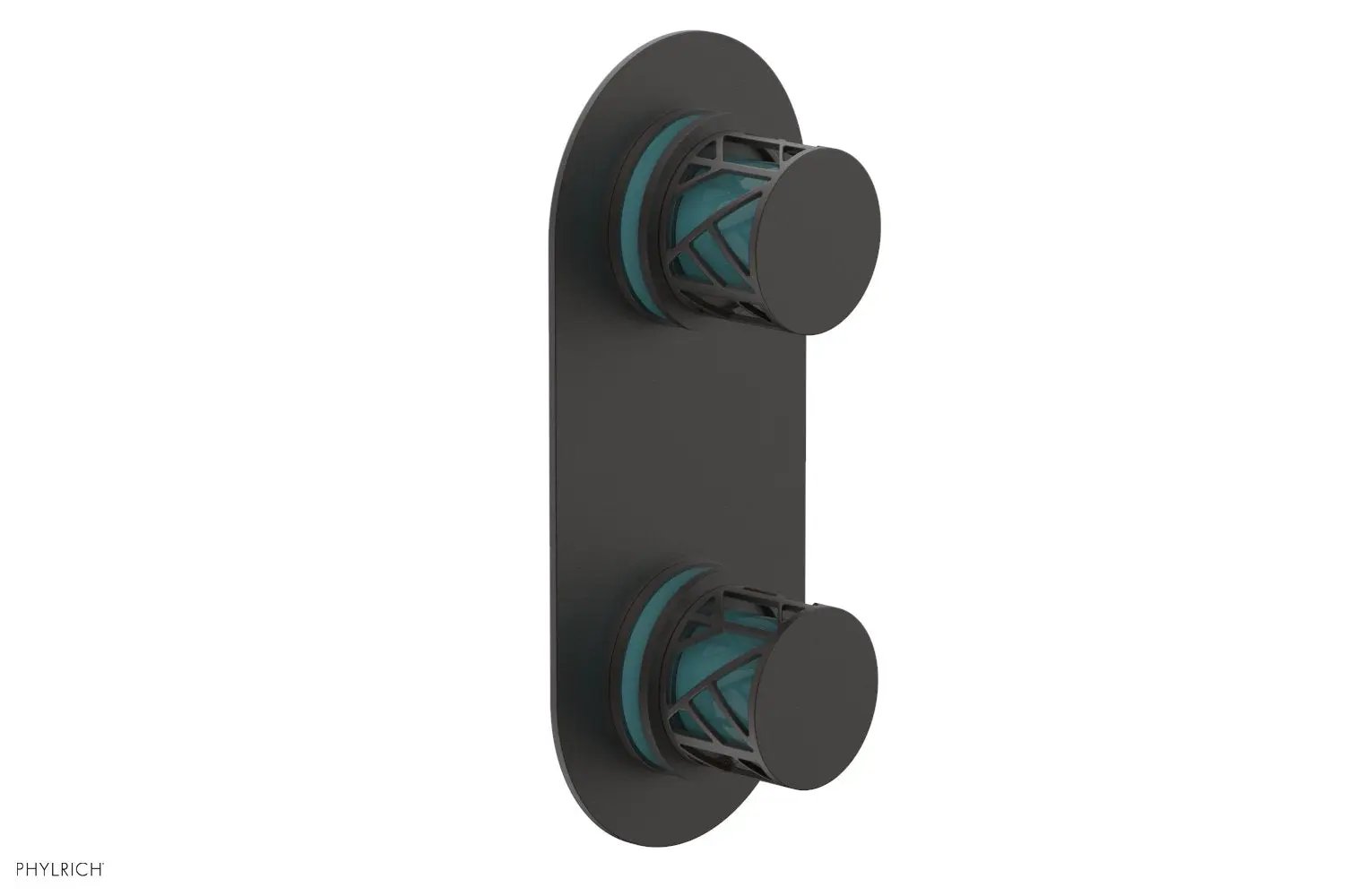 Phylrich JOLIE Thermostatic Valve with Volume Control or Diverter with "Turquoise" Accents by Phylrich