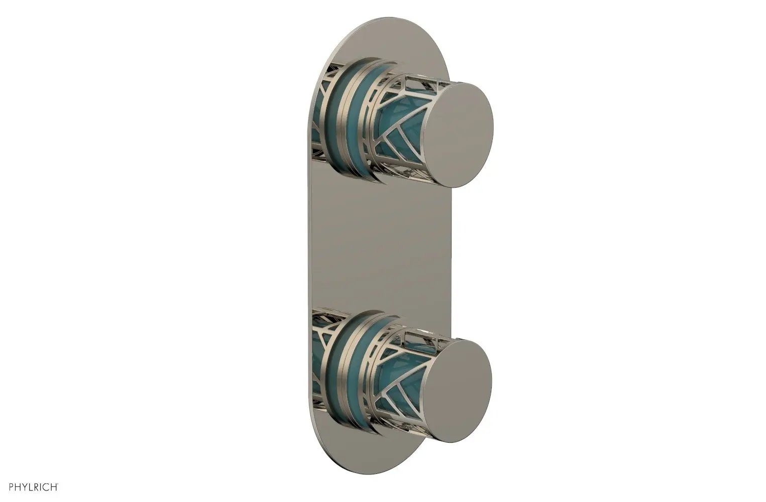 Phylrich JOLIE Thermostatic Valve with Volume Control or Diverter with "Turquoise" Accents by Phylrich