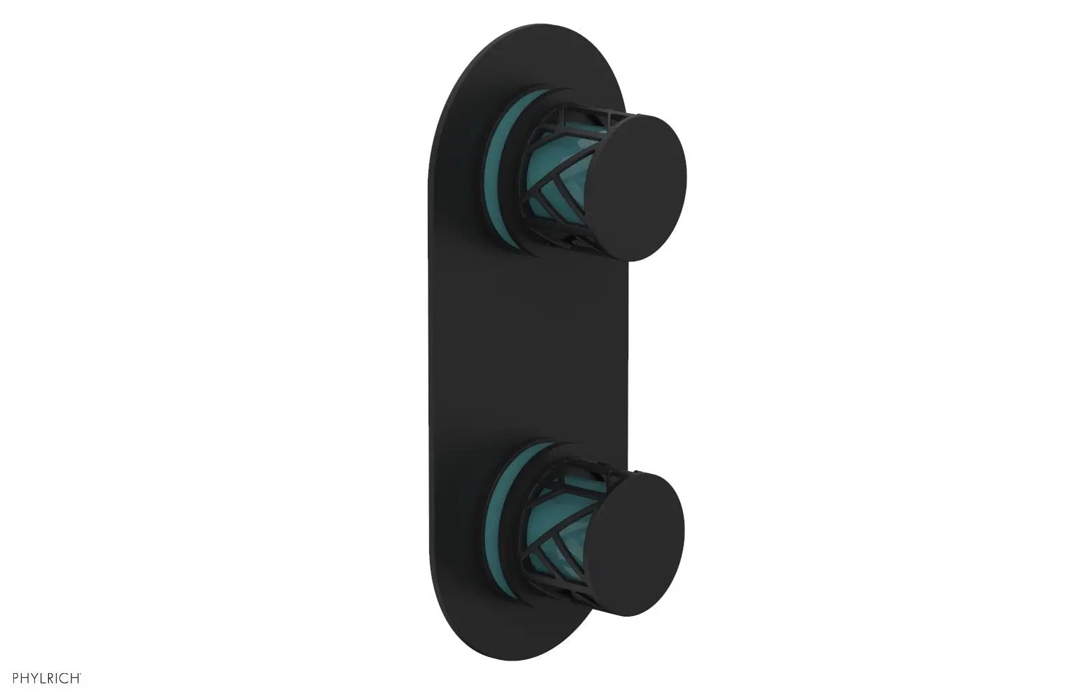 Phylrich JOLIE Thermostatic Valve with Volume Control or Diverter with "Turquoise" Accents by Phylrich