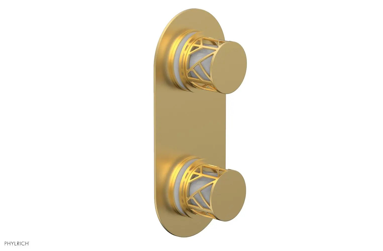 Phylrich JOLIE Thermostatic Valve with Volume Control or Diverter with "White" Accents by Phylrich