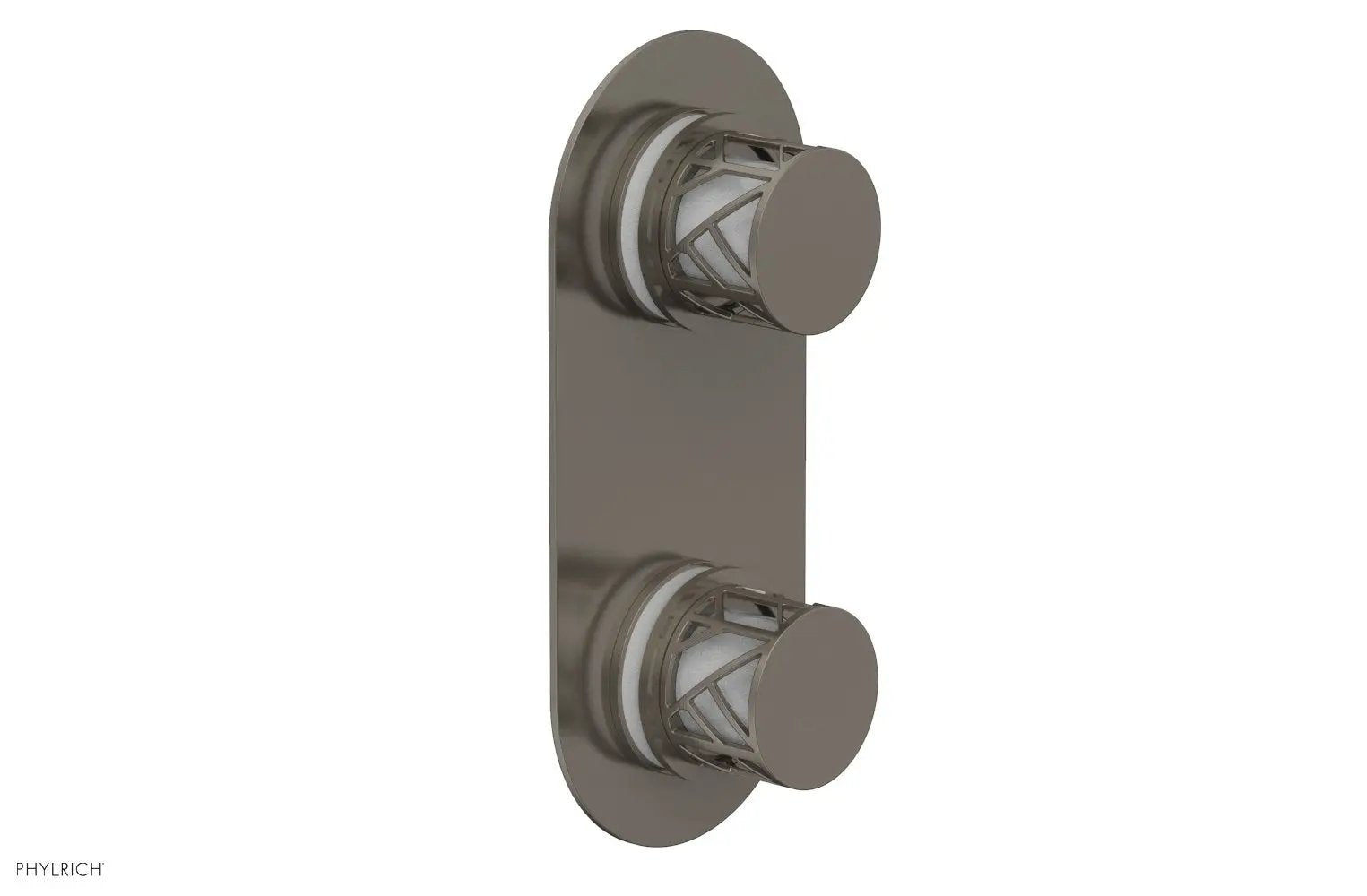 Phylrich JOLIE Thermostatic Valve with Volume Control or Diverter with "White" Accents by Phylrich