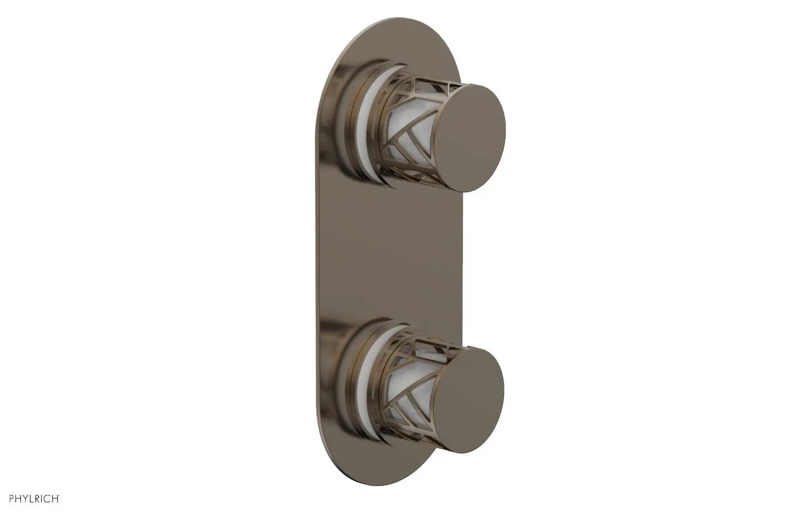 Phylrich JOLIE Thermostatic Valve with Volume Control or Diverter with "White" Accents by Phylrich