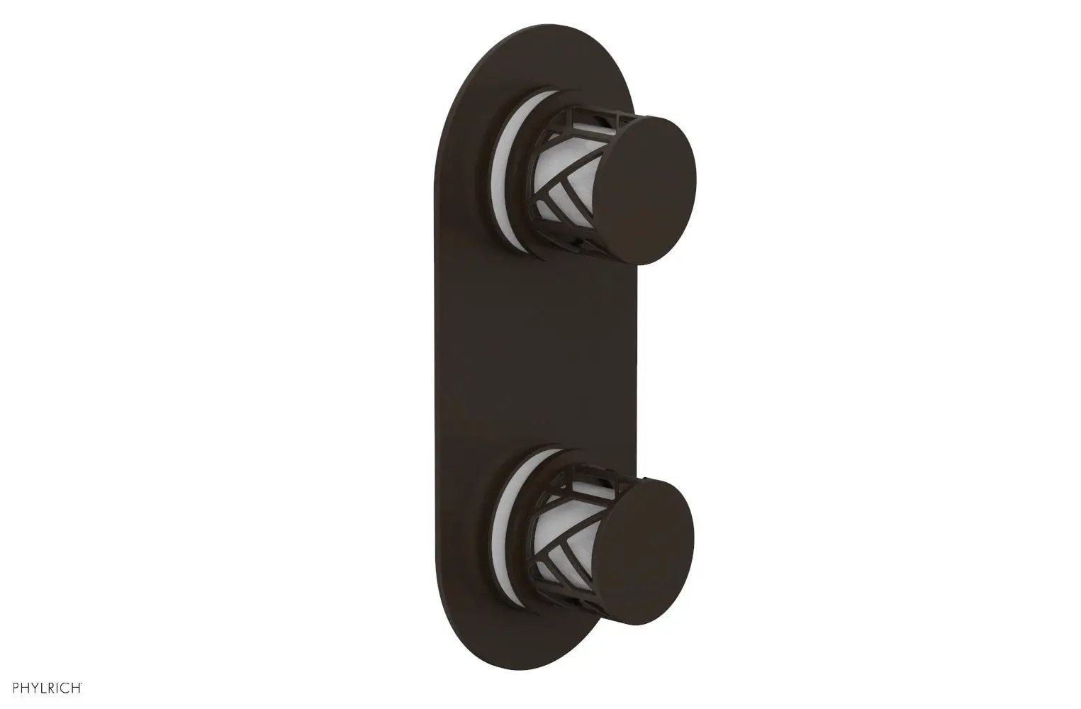 Phylrich JOLIE Thermostatic Valve with Volume Control or Diverter with "White" Accents by Phylrich