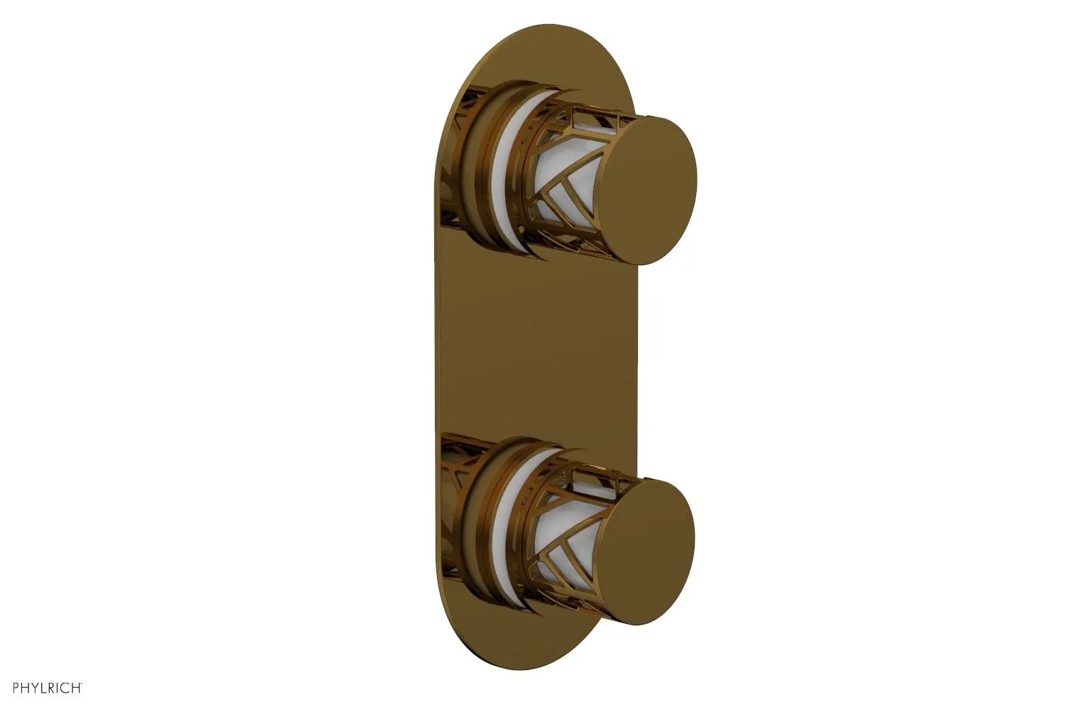 Phylrich JOLIE Thermostatic Valve with Volume Control or Diverter with "White" Accents by Phylrich
