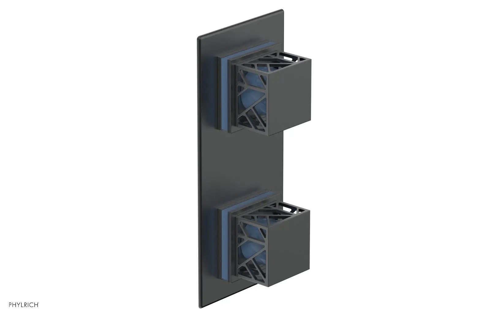 Phylrich JOLIE Thermostatic Valve with Volume Control or Diverter with "Light Blue" Accents by Phylrich