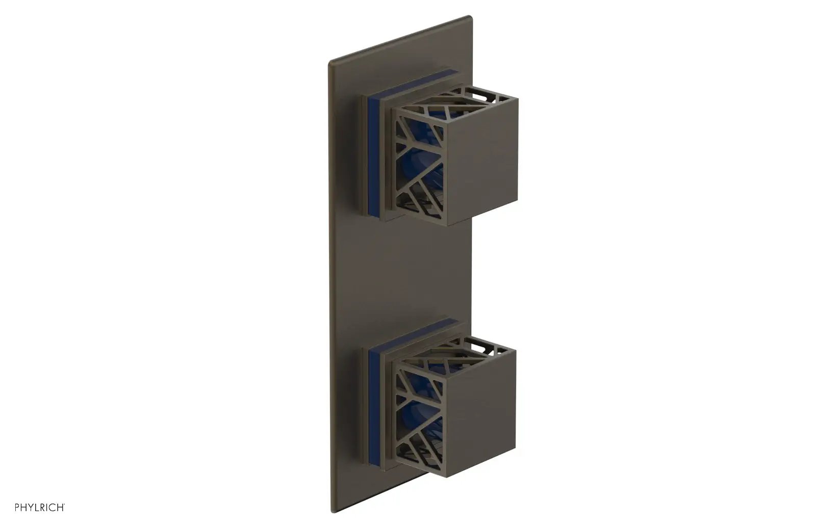 Phylrich JOLIE Thermostatic Valve with Volume Control or Diverter with "Navy Blue" Accents by Phylrich