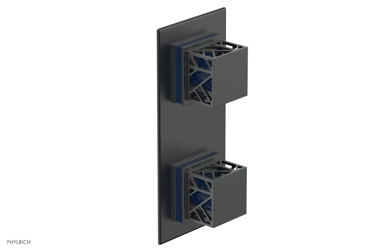 Phylrich JOLIE Thermostatic Valve with Volume Control or Diverter with "Navy Blue" Accents by Phylrich
