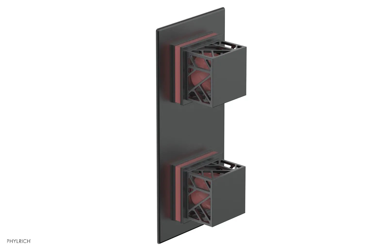 Phylrich JOLIE Thermostatic Valve with Volume Control or Diverter with "Pink" Accents by Phylrich