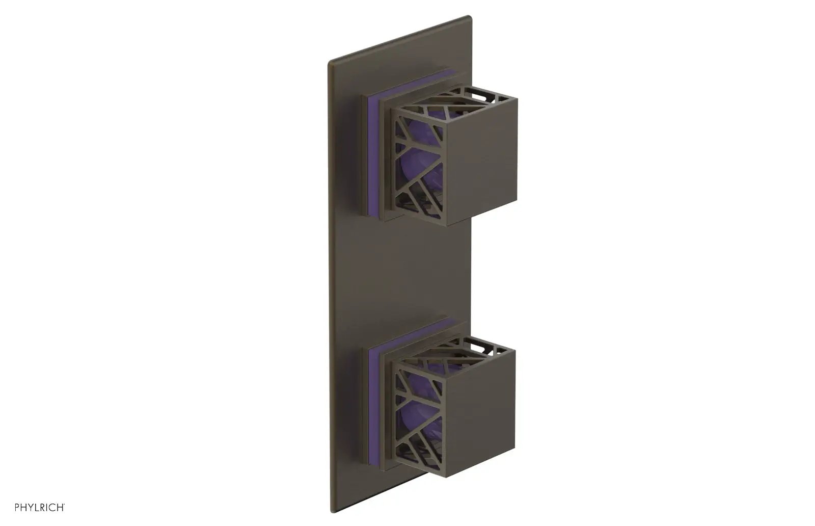 Phylrich JOLIE Thermostatic Valve with Volume Control or Diverter with "Purple" Accents by Phylrich