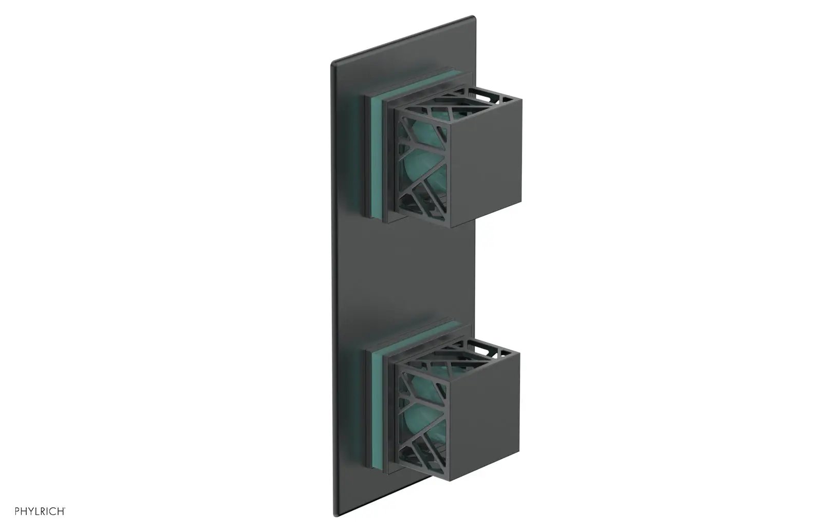 Phylrich JOLIE Thermostatic Valve with Volume Control or Diverter with "Turquoise" Accents by Phylrich