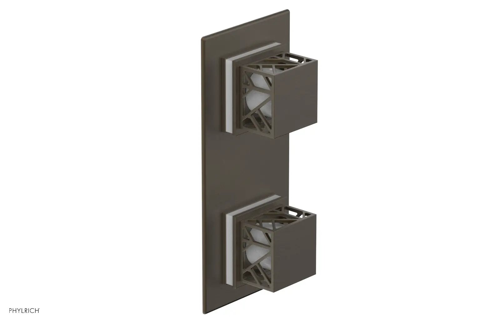 Phylrich JOLIE Thermostatic Valve with Volume Control or Diverter with "White" Accents by Phylrich