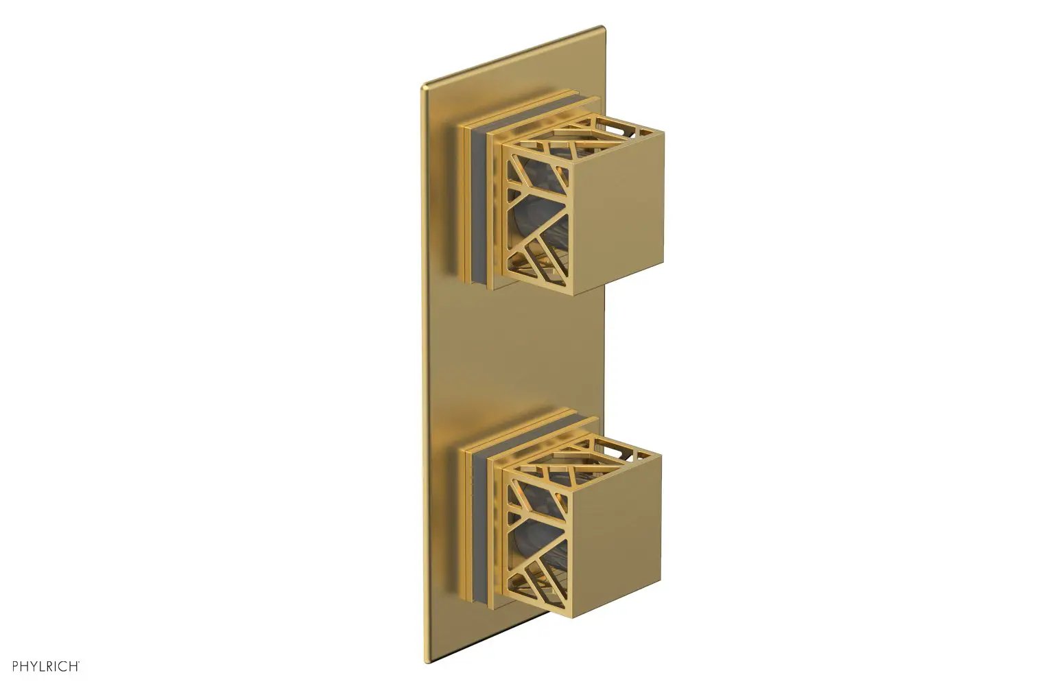 Phylrich JOLIE Thermostatic Valve with Volume Control or Diverter with "Grey" Accents by Phylrich