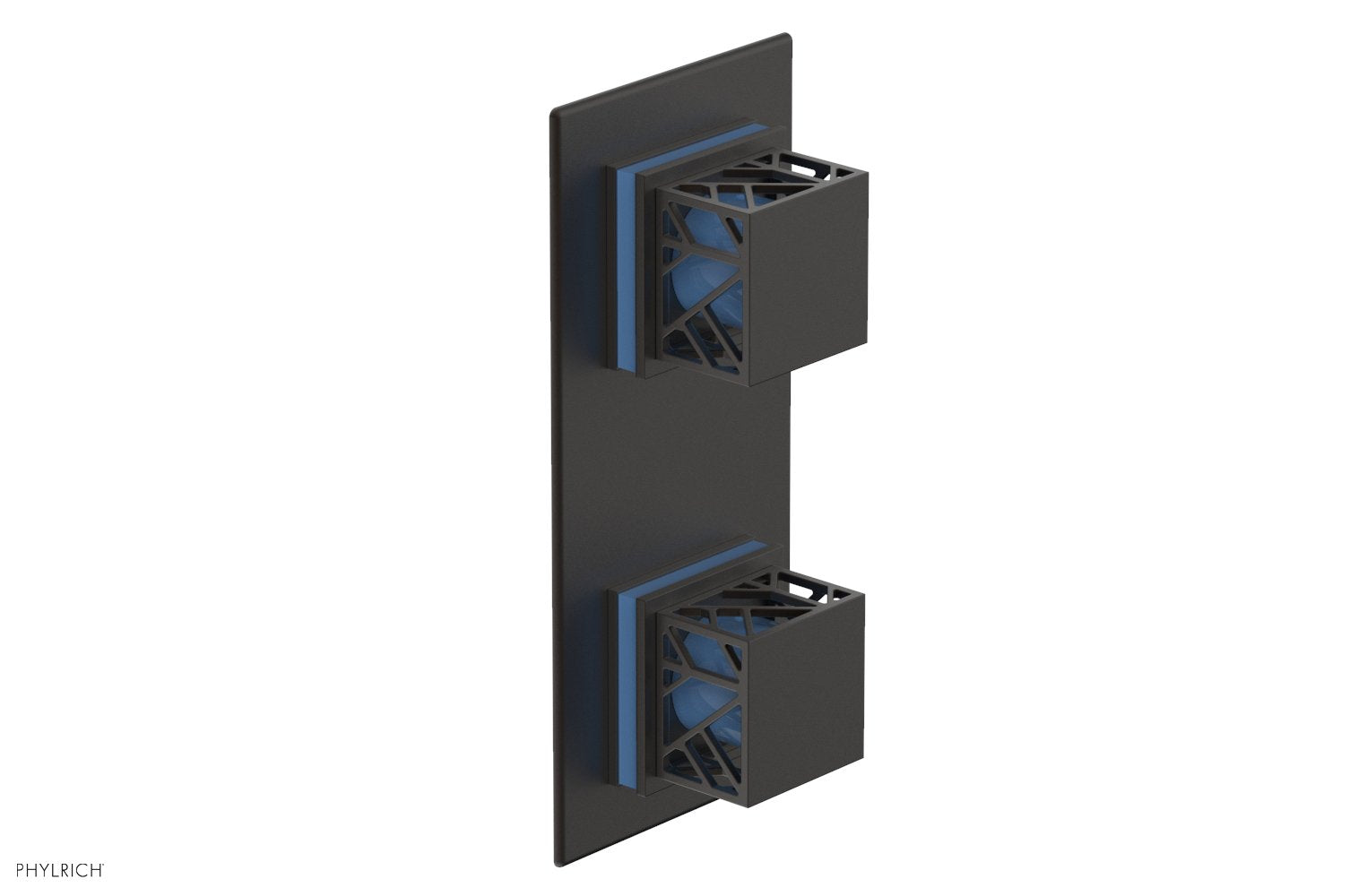 Phylrich JOLIE Thermostatic Valve with Volume Control or Diverter with "Light Blue" Accents