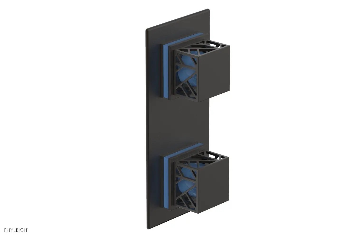 Phylrich JOLIE Thermostatic Valve with Volume Control or Diverter with "Light Blue" Accents by Phylrich