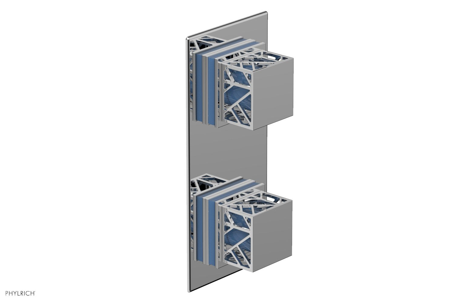 polished chrome thermostatic valve