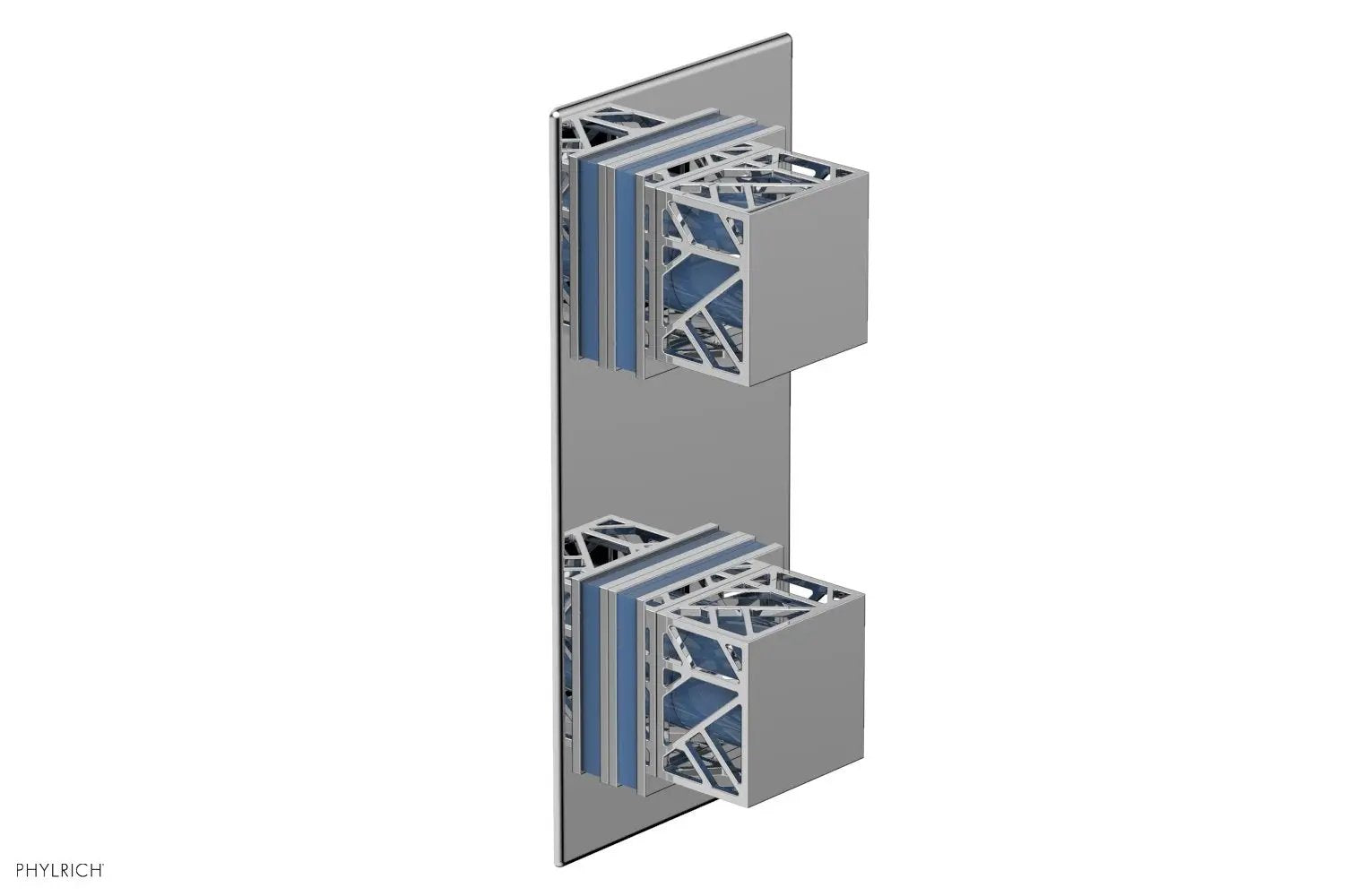 polished chrome thermostatic valve