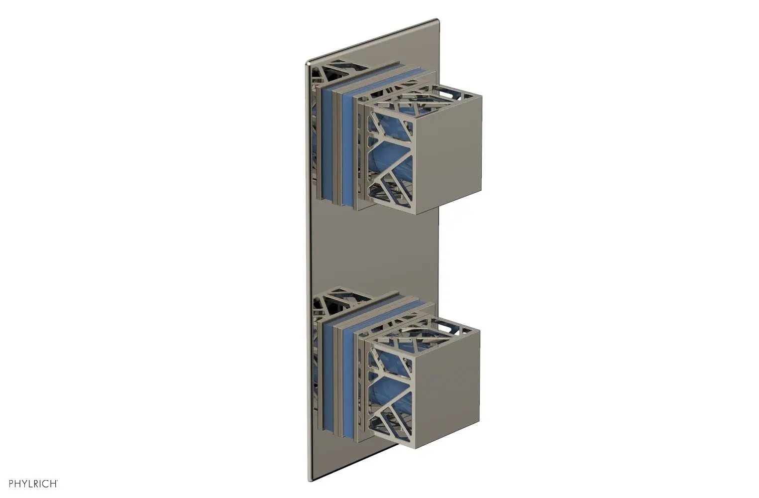 Phylrich JOLIE Thermostatic Valve with Volume Control or Diverter with "Light Blue" Accents by Phylrich