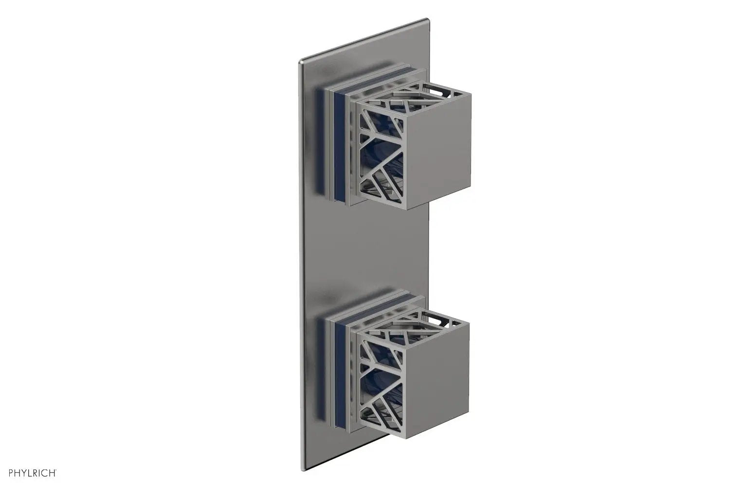 Phylrich JOLIE Thermostatic Valve with Volume Control or Diverter with "Navy Blue" Accents by Phylrich