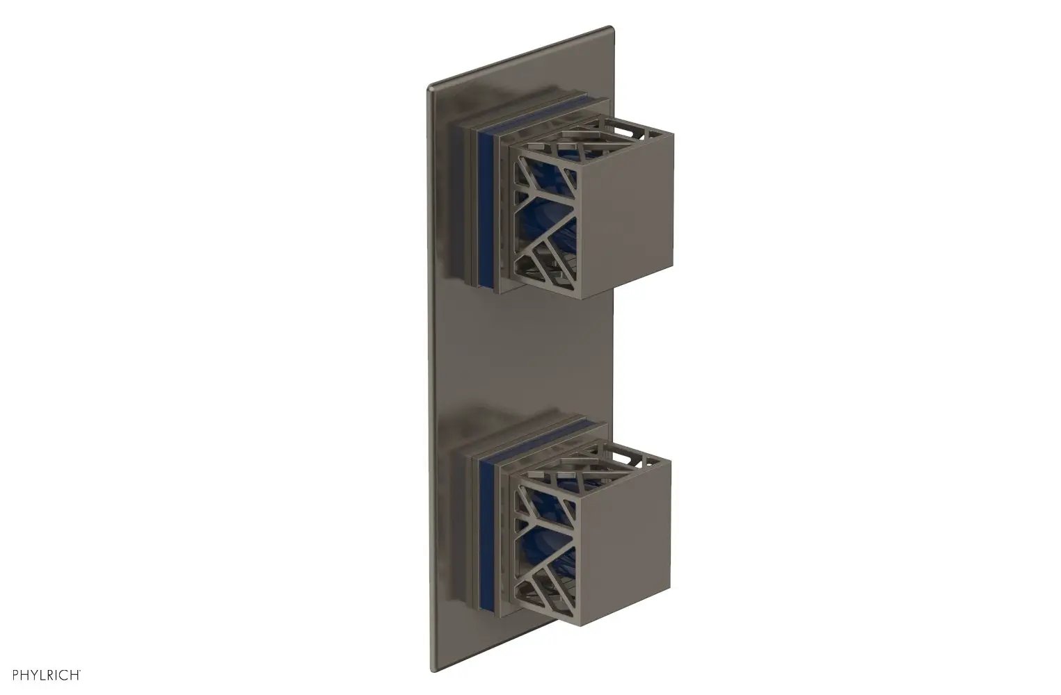Phylrich JOLIE Thermostatic Valve with Volume Control or Diverter with "Navy Blue" Accents by Phylrich