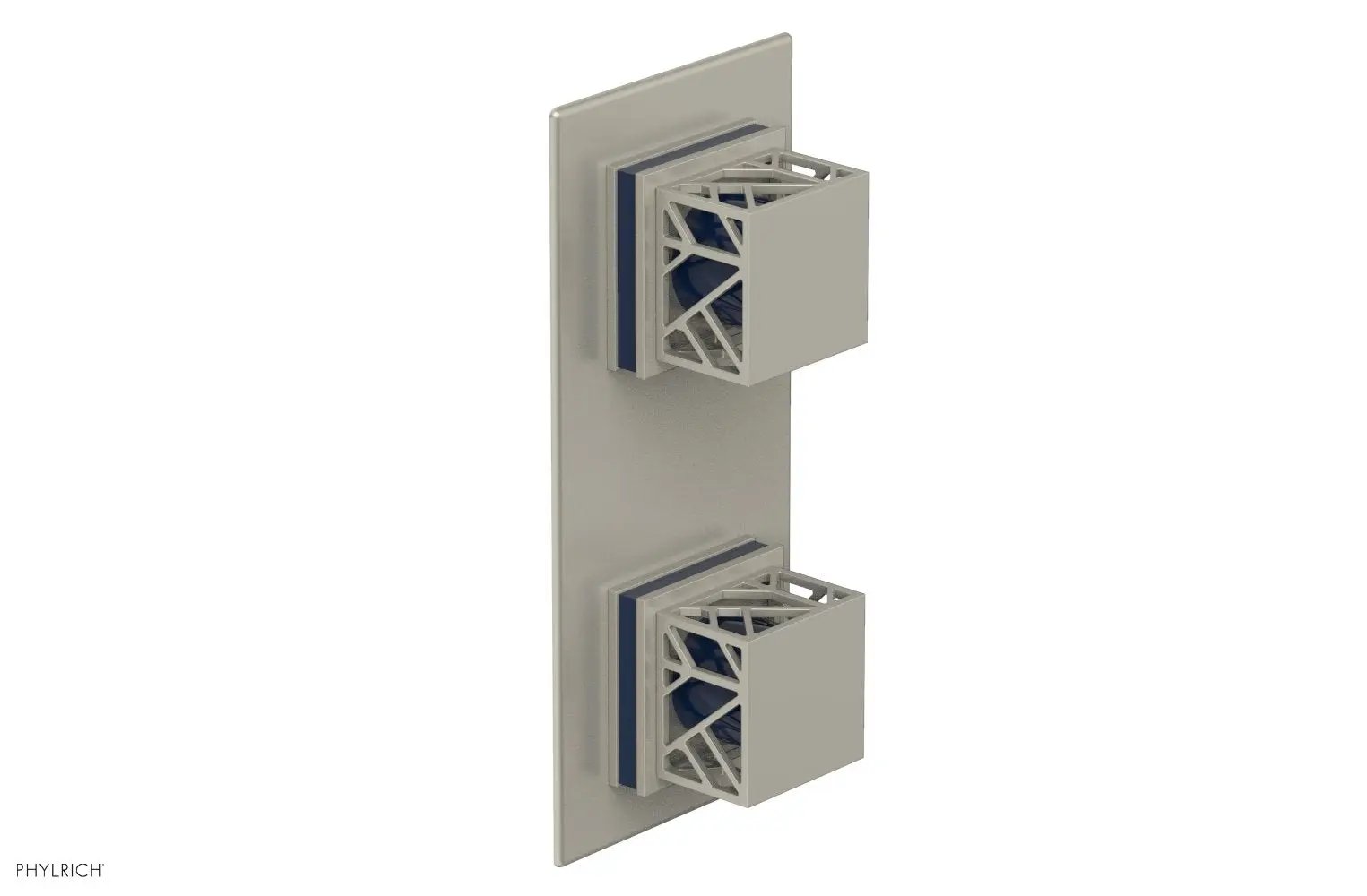 Phylrich JOLIE Thermostatic Valve with Volume Control or Diverter with "Navy Blue" Accents by Phylrich