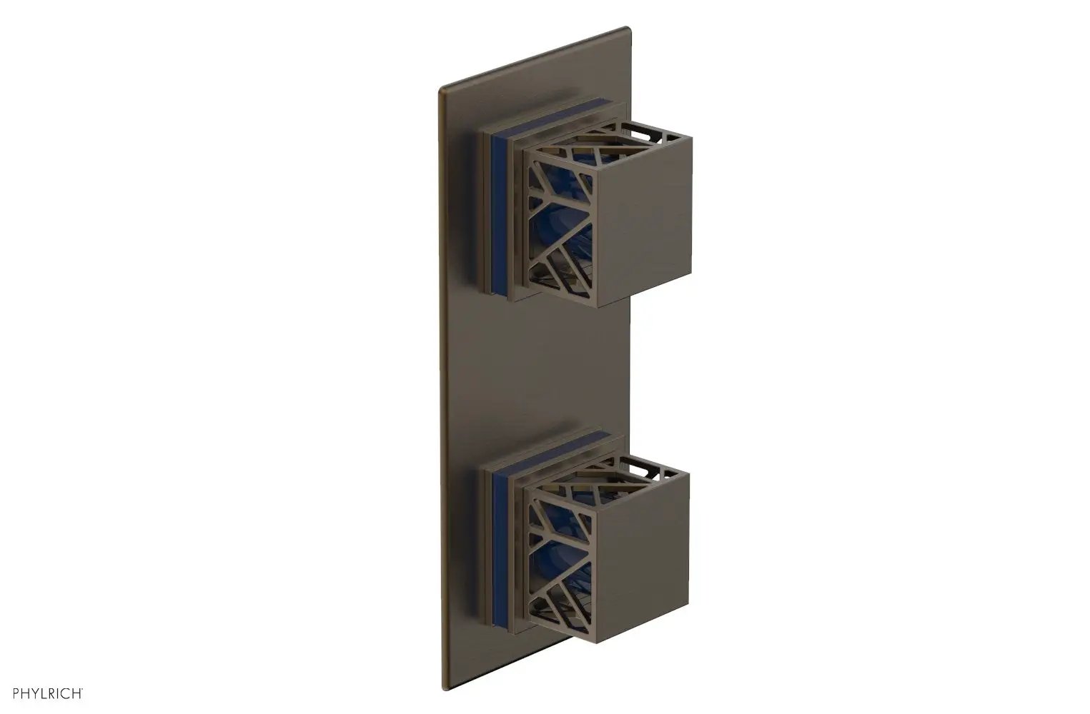 Phylrich JOLIE Thermostatic Valve with Volume Control or Diverter with "Navy Blue" Accents by Phylrich