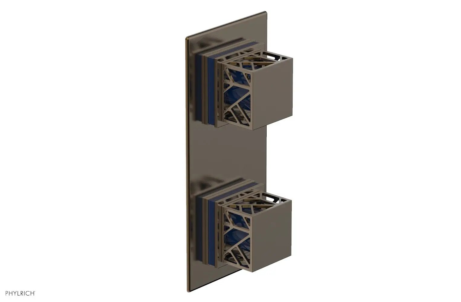 Phylrich JOLIE Thermostatic Valve with Volume Control or Diverter with "Navy Blue" Accents by Phylrich