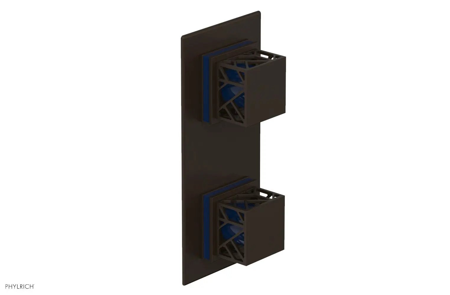 Phylrich JOLIE Thermostatic Valve with Volume Control or Diverter with "Navy Blue" Accents by Phylrich