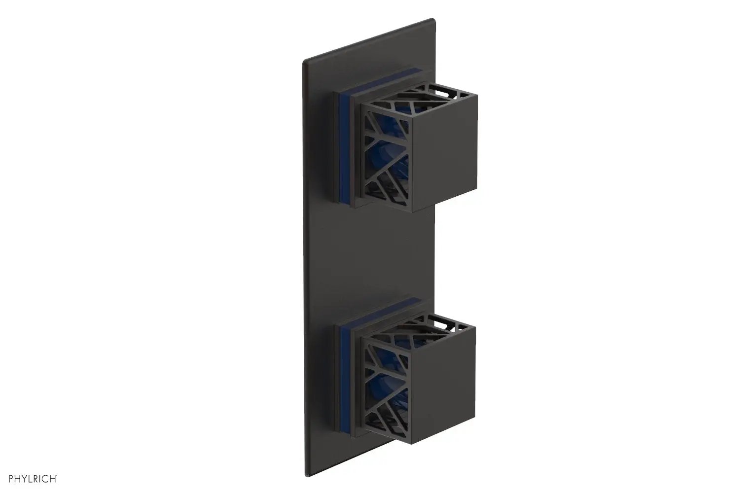 Phylrich JOLIE Thermostatic Valve with Volume Control or Diverter with "Navy Blue" Accents by Phylrich