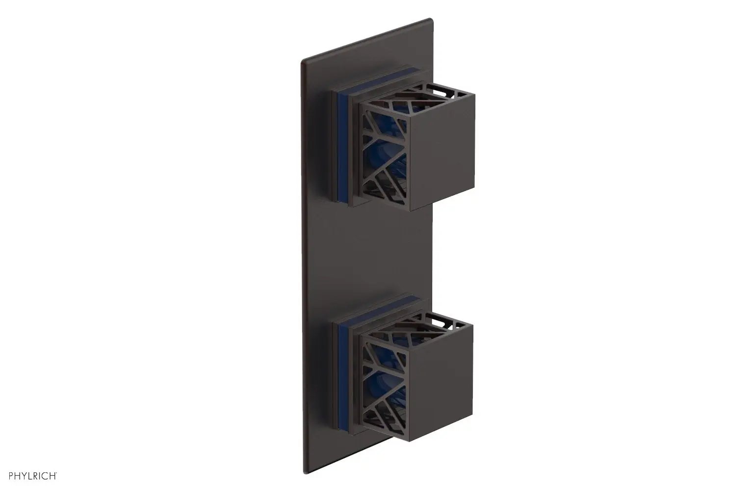 Phylrich JOLIE Thermostatic Valve with Volume Control or Diverter with "Navy Blue" Accents by Phylrich