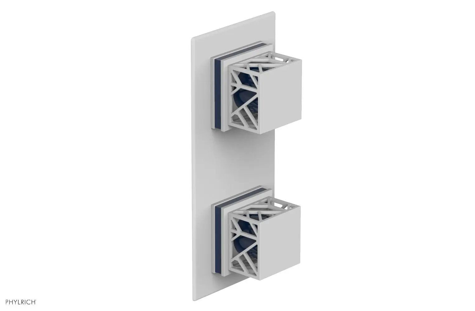 Phylrich JOLIE Thermostatic Valve with Volume Control or Diverter with "Navy Blue" Accents by Phylrich