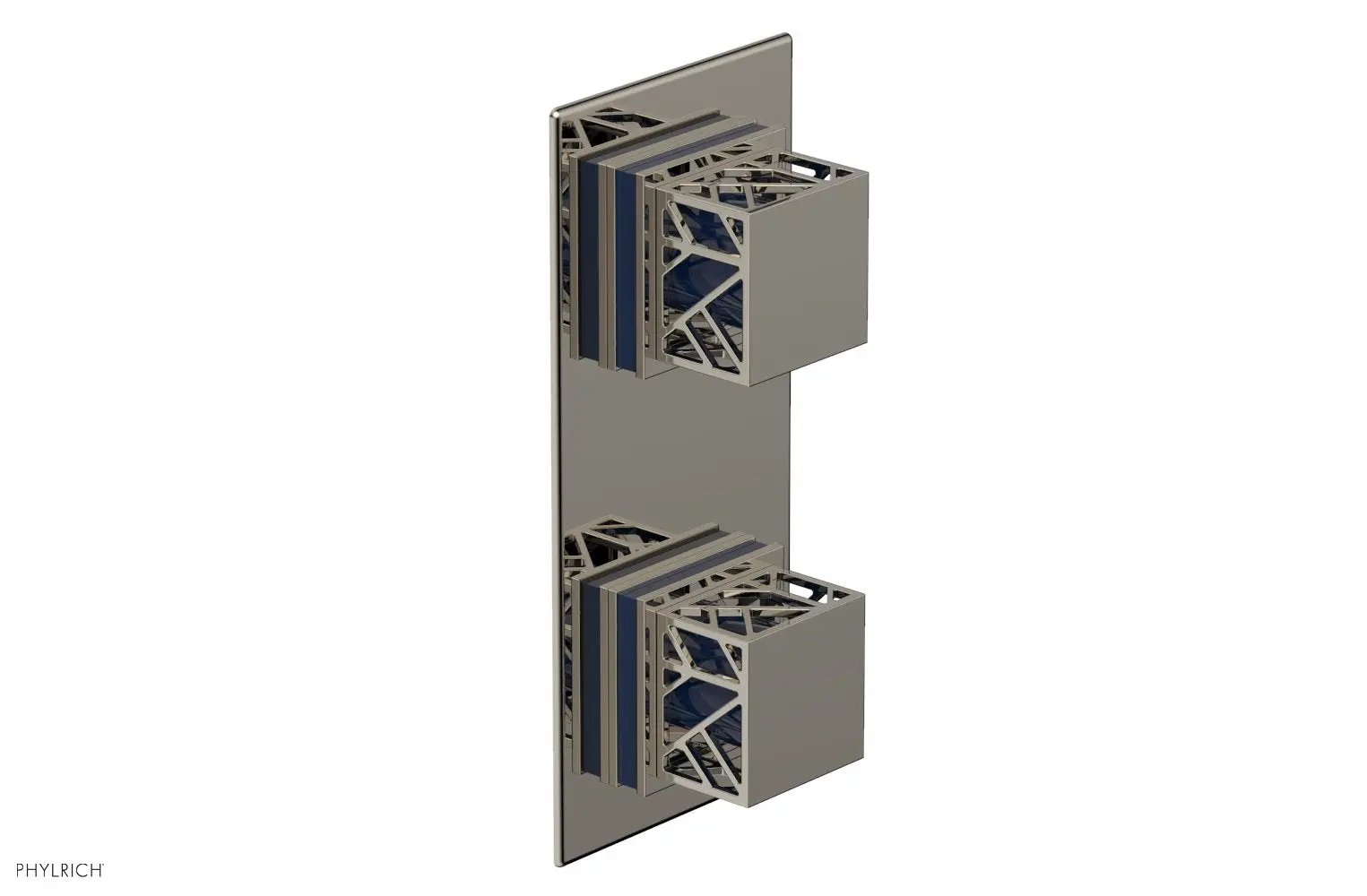 Phylrich JOLIE Thermostatic Valve with Volume Control or Diverter with "Navy Blue" Accents by Phylrich