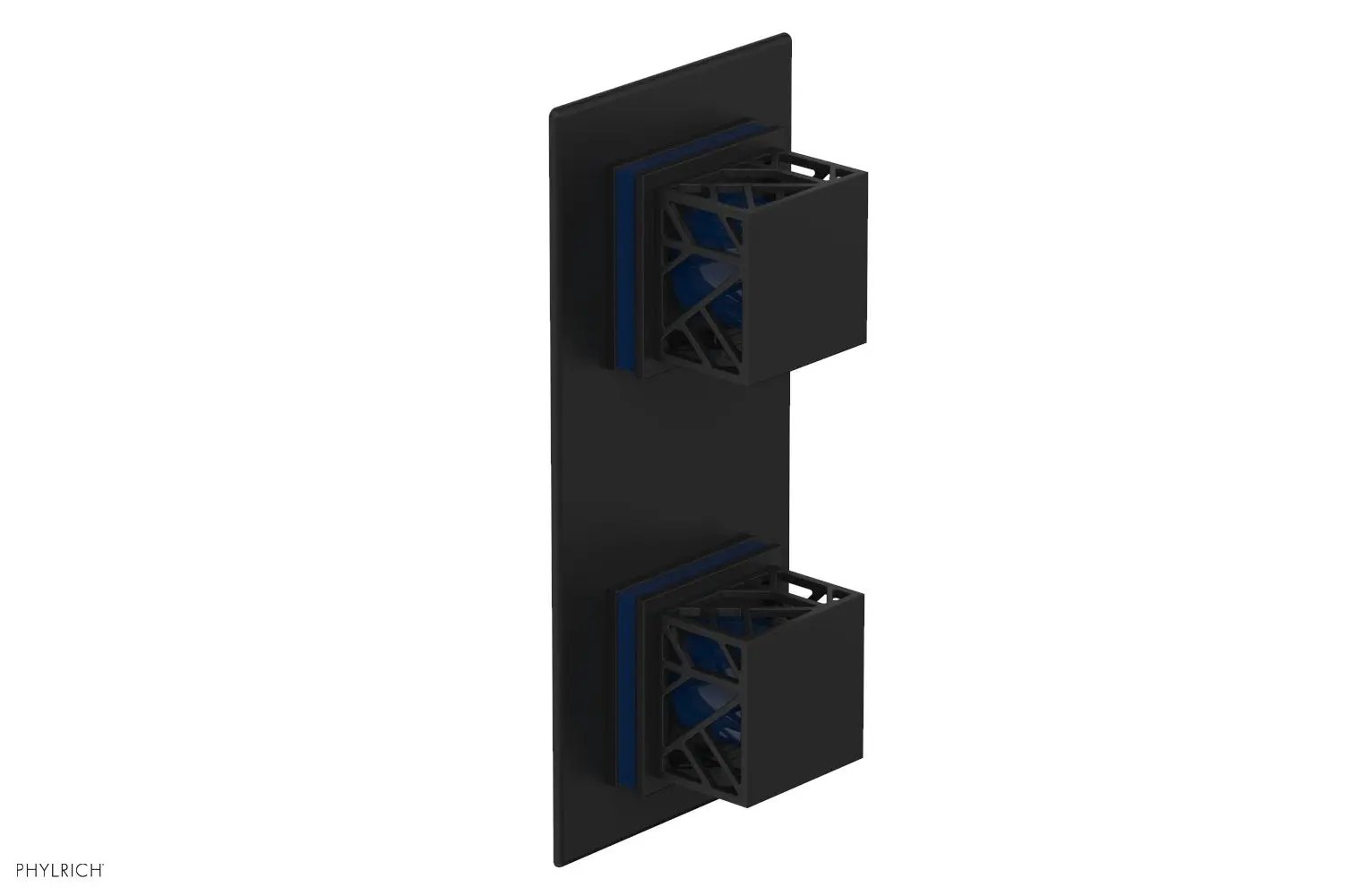 Phylrich JOLIE Thermostatic Valve with Volume Control or Diverter with "Navy Blue" Accents by Phylrich