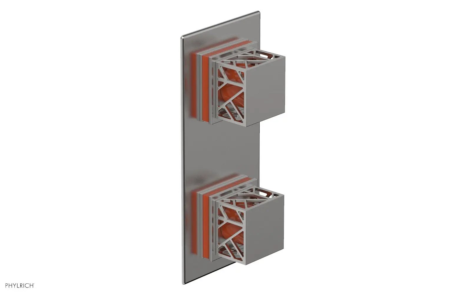 Phylrich JOLIE Thermostatic Valve with Volume Control or Diverter with "Orange" Accents by Phylrich