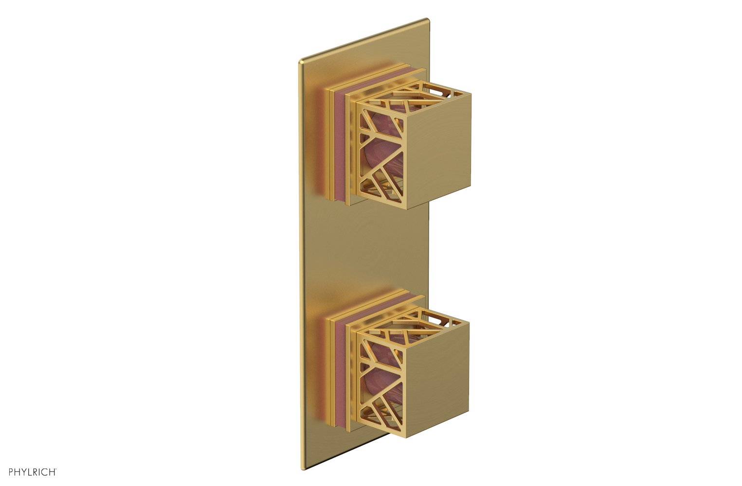 Phylrich JOLIE Thermostatic Valve with Volume Control or Diverter with "Pink" Accents