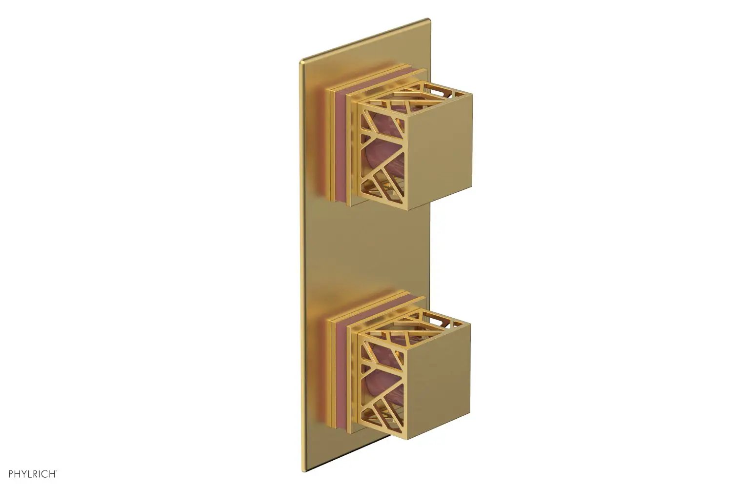Phylrich JOLIE Thermostatic Valve with Volume Control or Diverter with "Pink" Accents by Phylrich