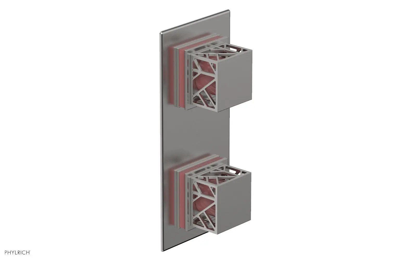 Phylrich JOLIE Thermostatic Valve with Volume Control or Diverter with "Pink" Accents by Phylrich