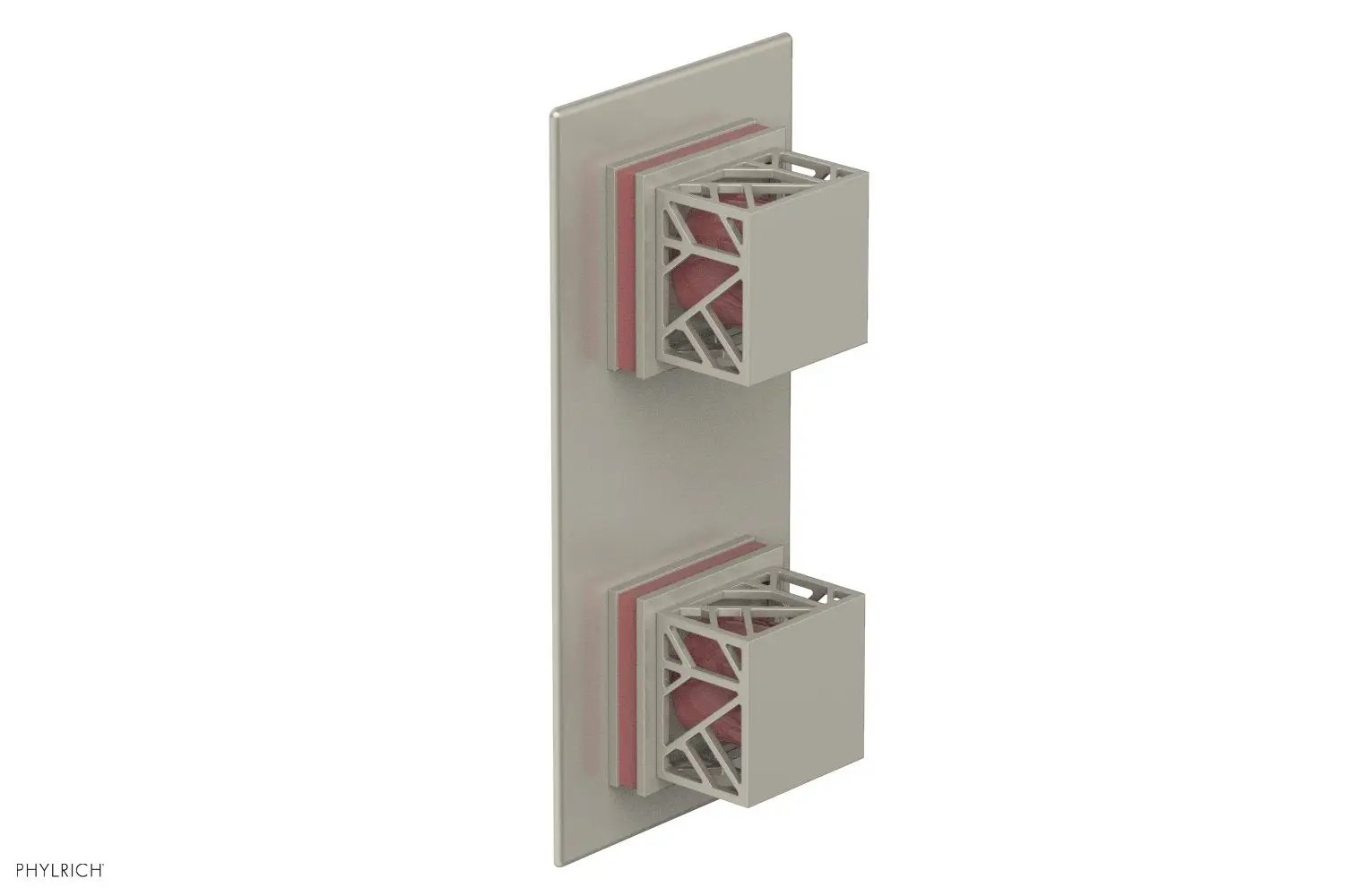 Phylrich JOLIE Thermostatic Valve with Volume Control or Diverter with "Pink" Accents by Phylrich