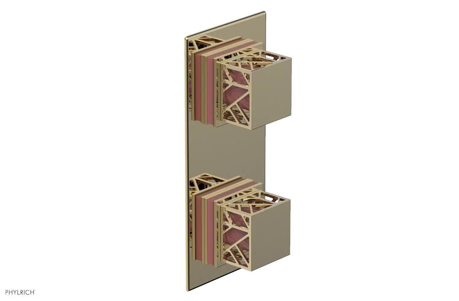 Phylrich JOLIE Thermostatic Valve with Volume Control or Diverter with "Pink" Accents by Phylrich